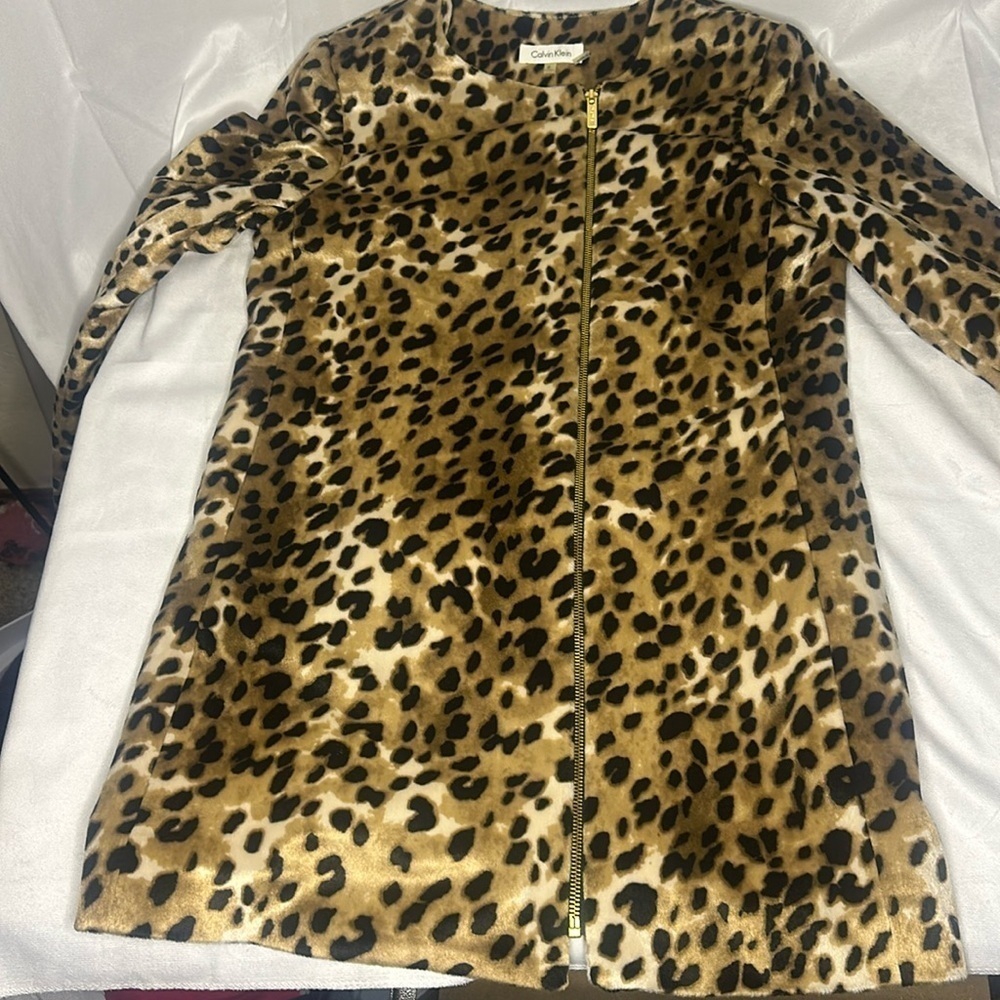 Calvin Klein leopard zip up jacket